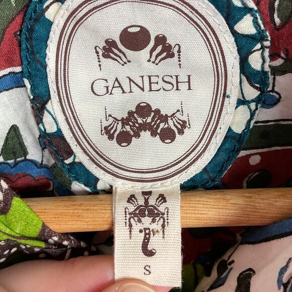 Ganesh Button Up Shirt Mens Size Small Lightweight Cotton - Picture 8 of 12